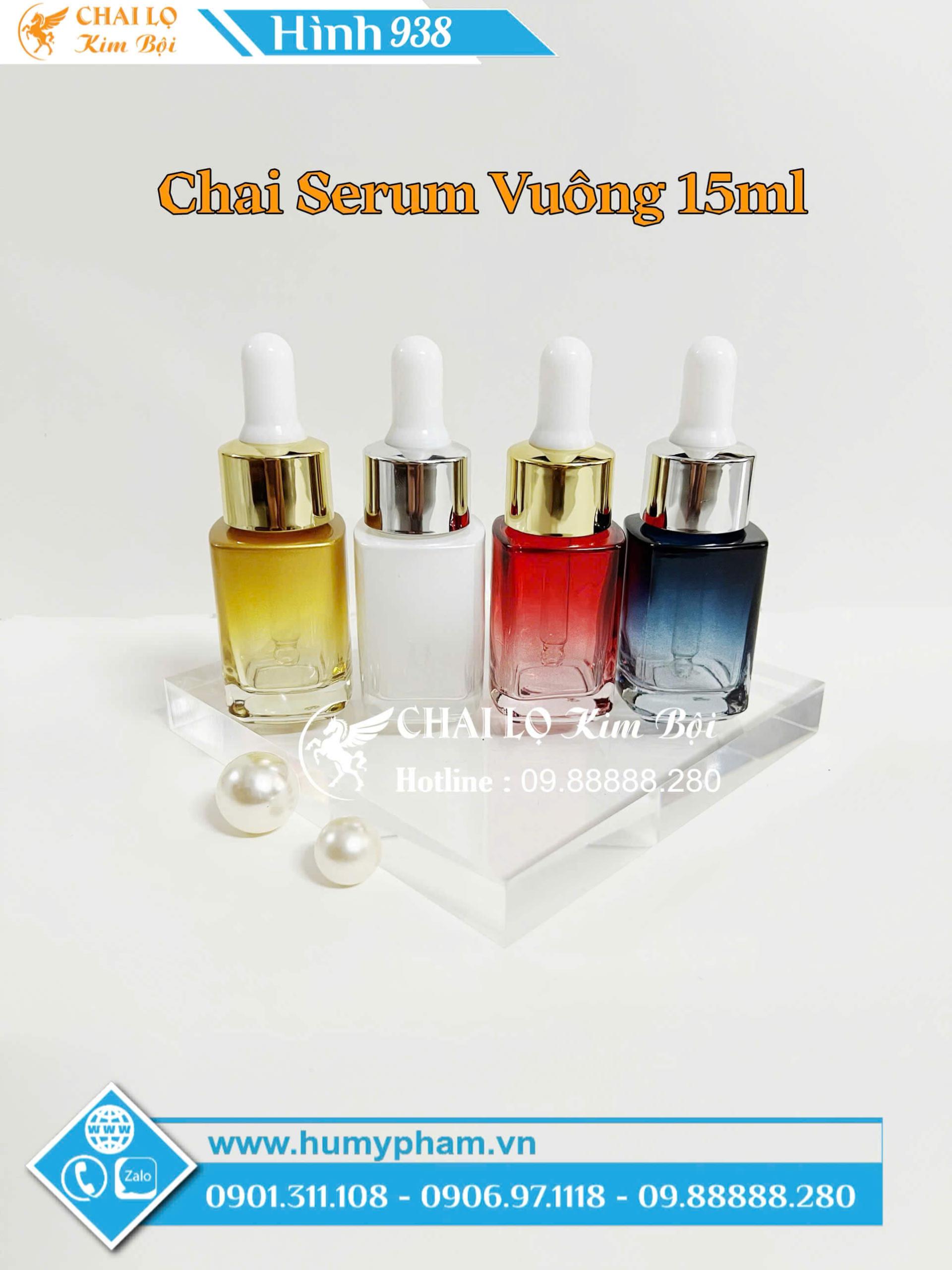 chai serum vuông 15ml