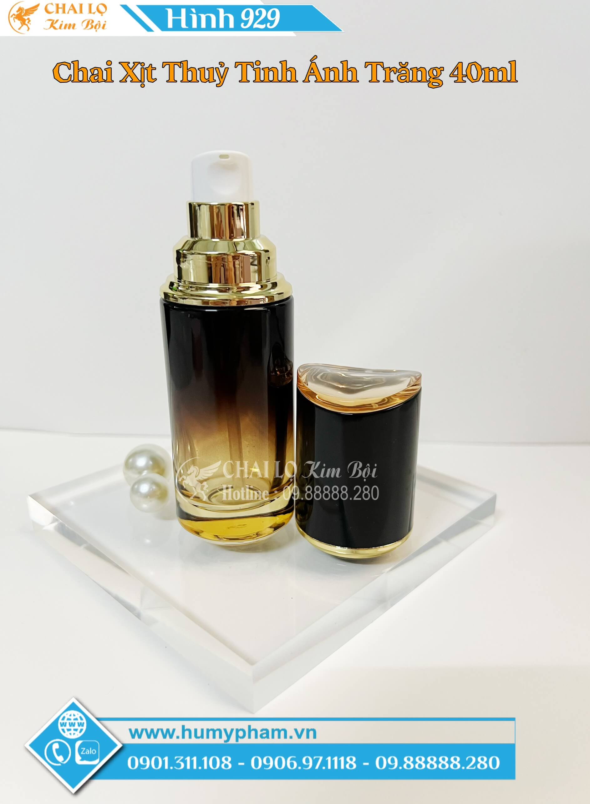 chai xịt thủy tinh 40ml