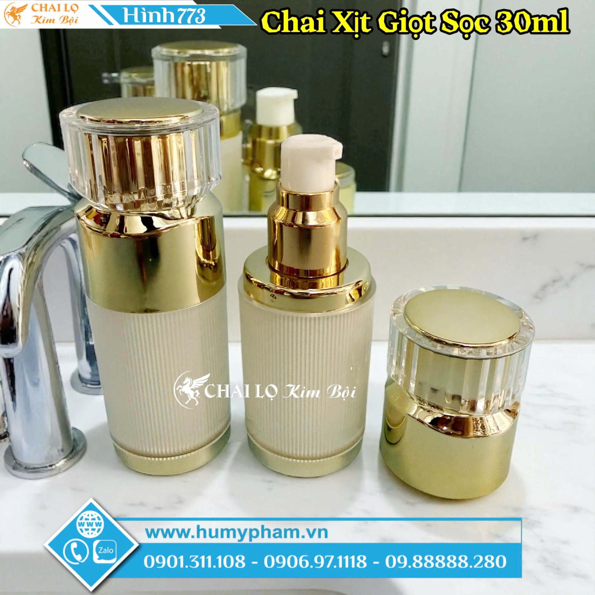 bộ chai xịt và hủ kem face theo set