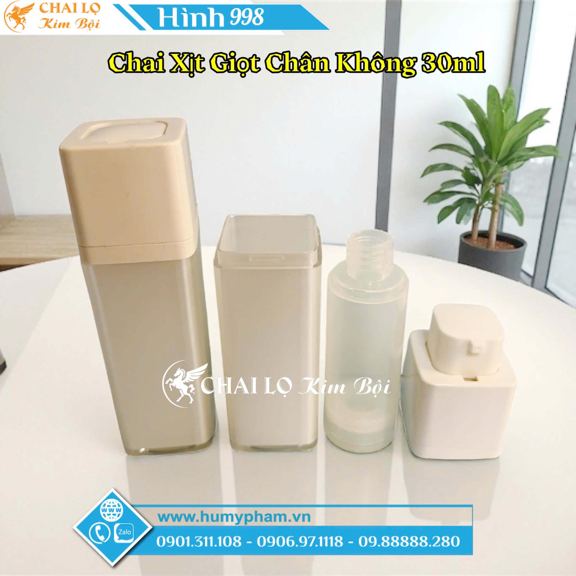 Chai Xịt Giọt Vuông Chân Không 30ml