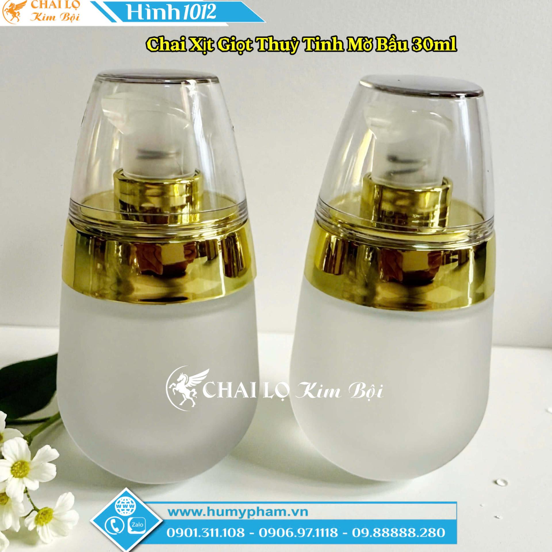 Chai Xịt Giọt Thủy Tinh Bầu 30ml