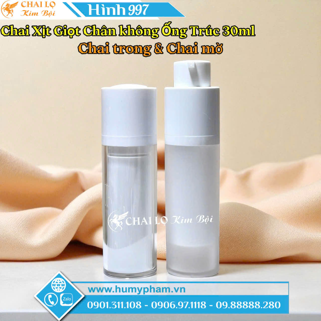 chai xịt giọt chân không 30ml cao cấp