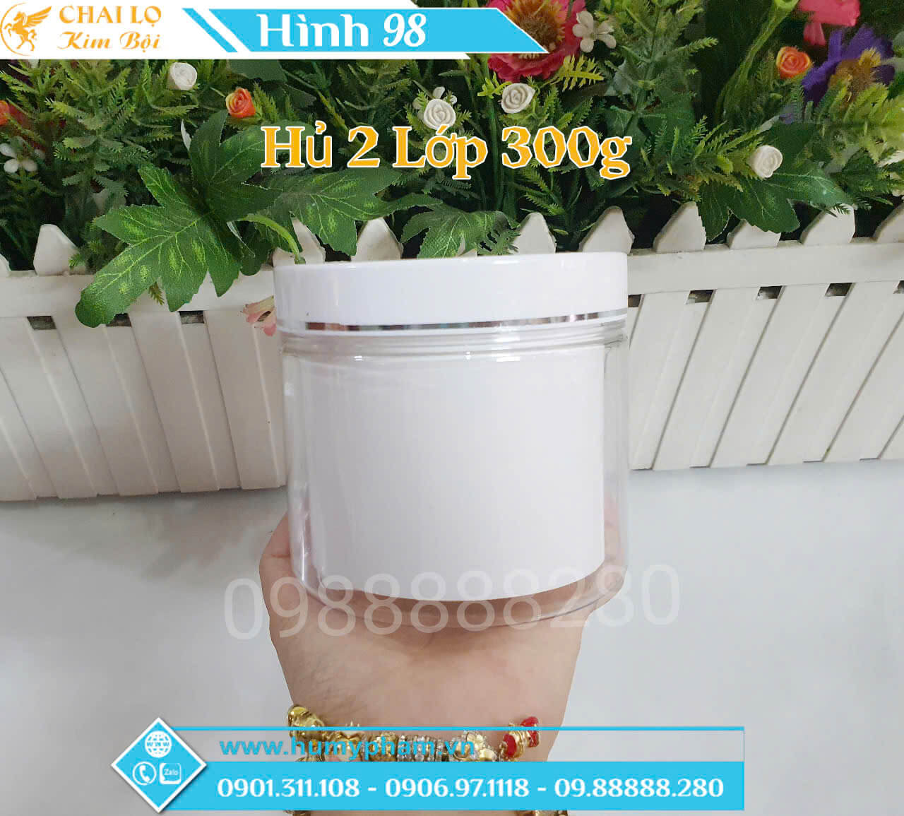 hủ đựng kem body hai lớp 300g