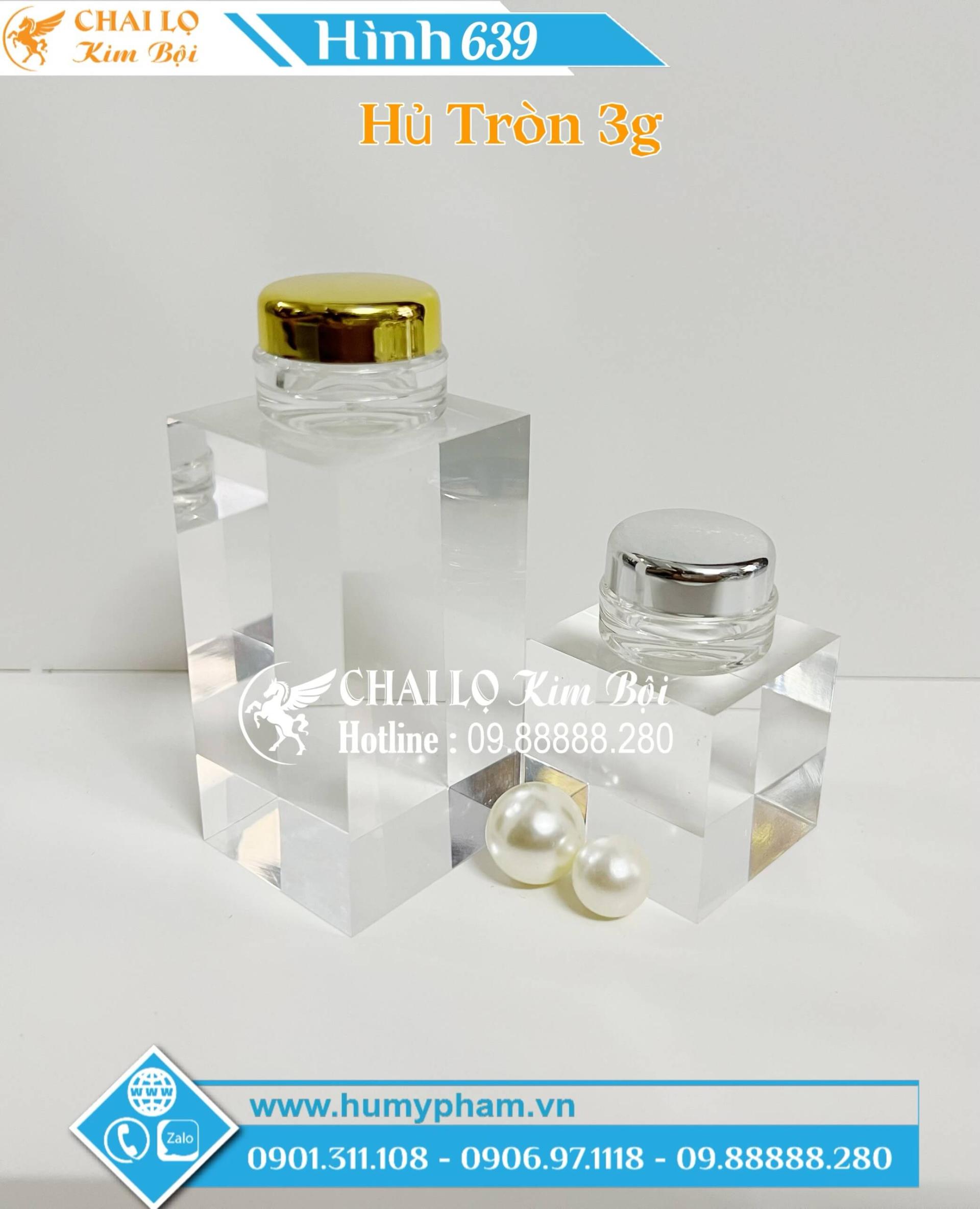 hủ đựng kem tròn 3g 