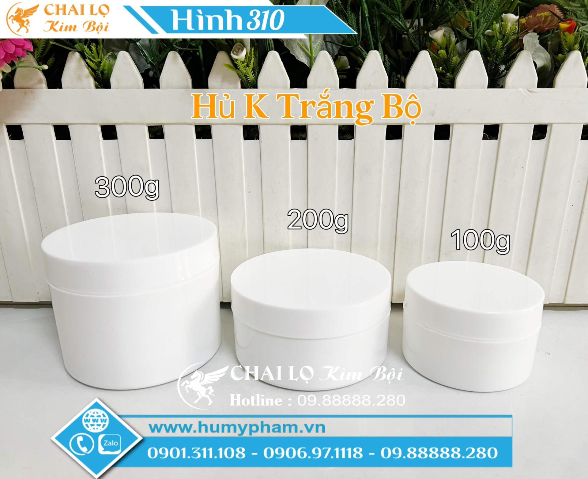 hủ đựng kem body màu trắng