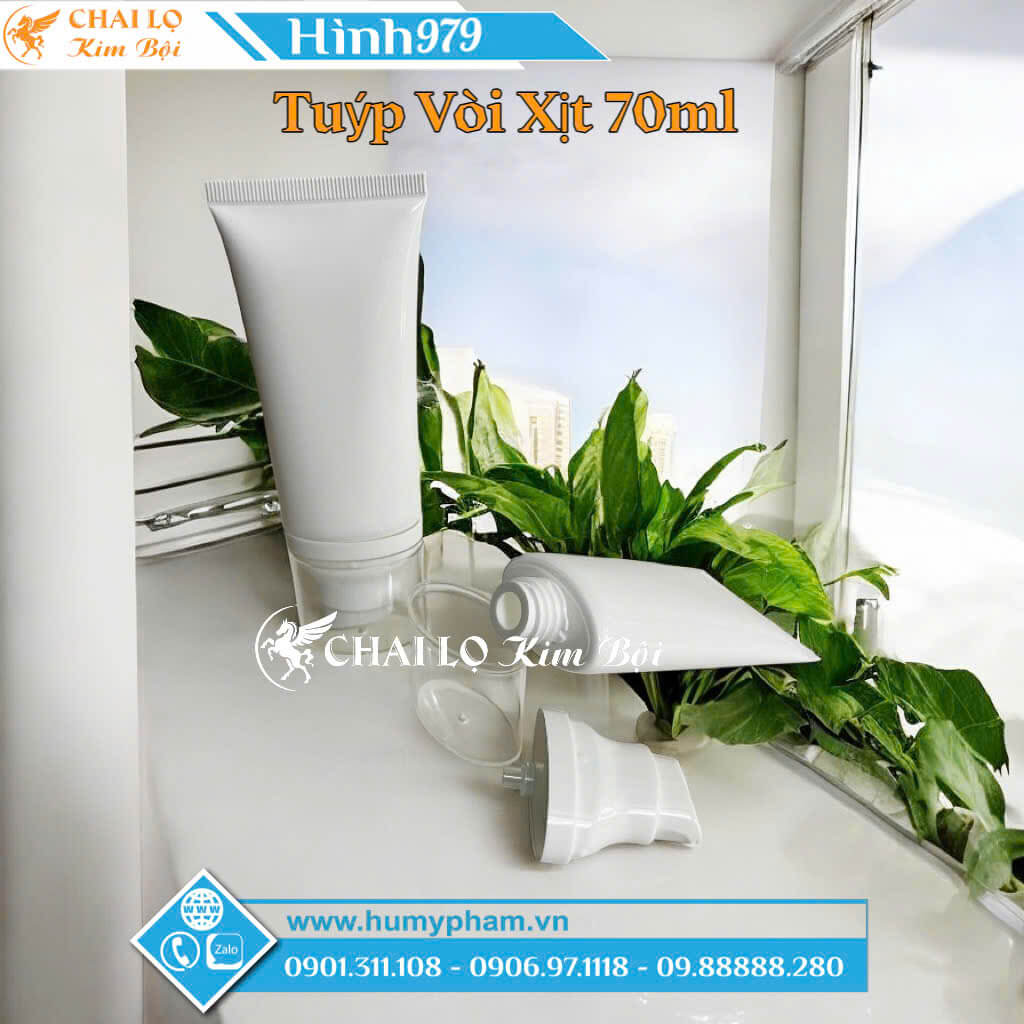 tuýp nhựa chiết kem chống nắng