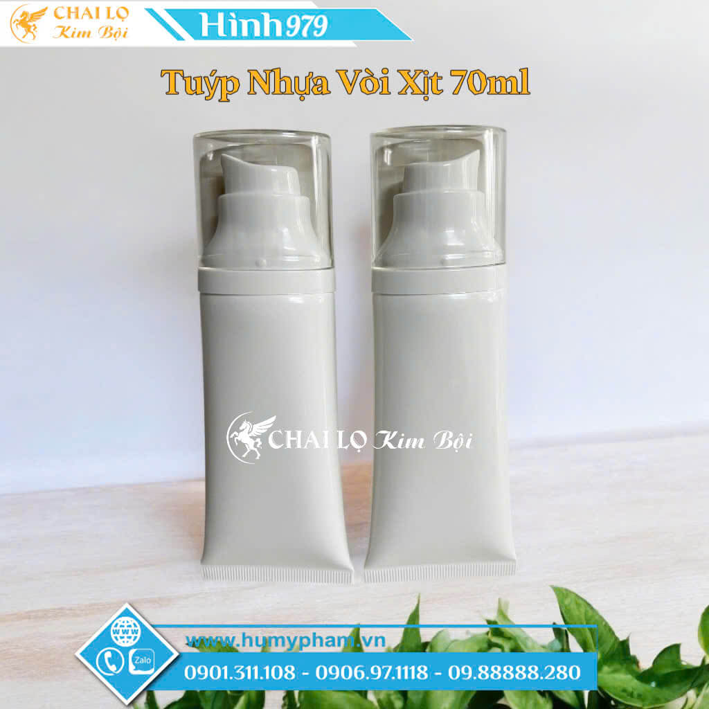 tuýp nhựa chiết kem chống nắng