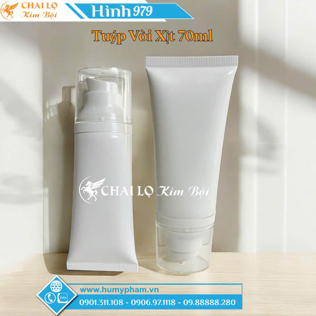 tuýp nhựa chiết kem chống nắng 70ml